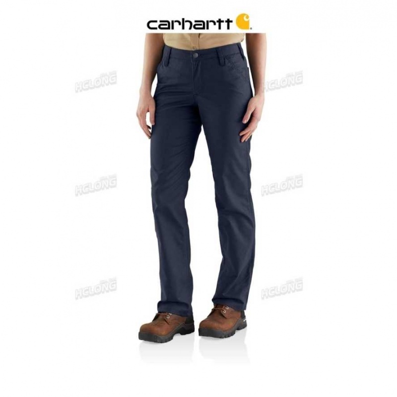 Bleu Marine Carhartt Rugged Professional Series Rugged Flex Loose Fit Tela Travail Pant Bleu - Danmark ZPD-5803276