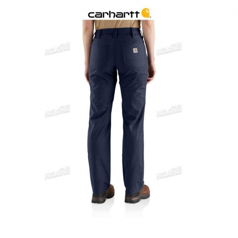 Bleu Marine Carhartt Rugged Professional Series Rugged Flex Loose Fit Tela Travail Pant Bleu - Danmark ZPD-5803276