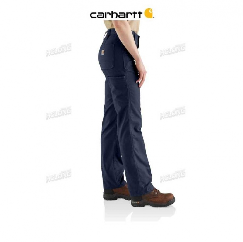 Bleu Marine Carhartt Rugged Professional Series Rugged Flex Loose Fit Tela Travail Pant Bleu - Danmark ZPD-5803276