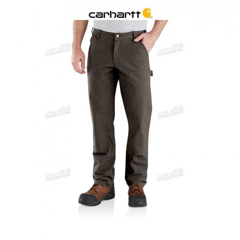 Cafe Foncé Carhartt Rugged Flex Relaxed Fit Duck Double-Front Utility Travail Pant Cafe - Danmark QIS-1764159