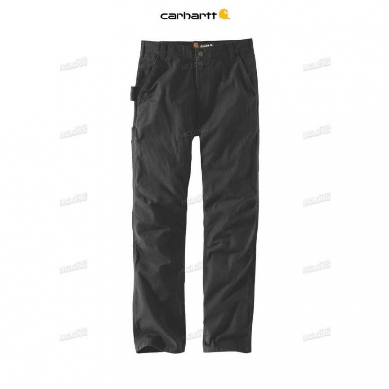 Noir Carhartt Rugged Flex Droit Fit Duck Dungaree - Danmark OEK-7789205