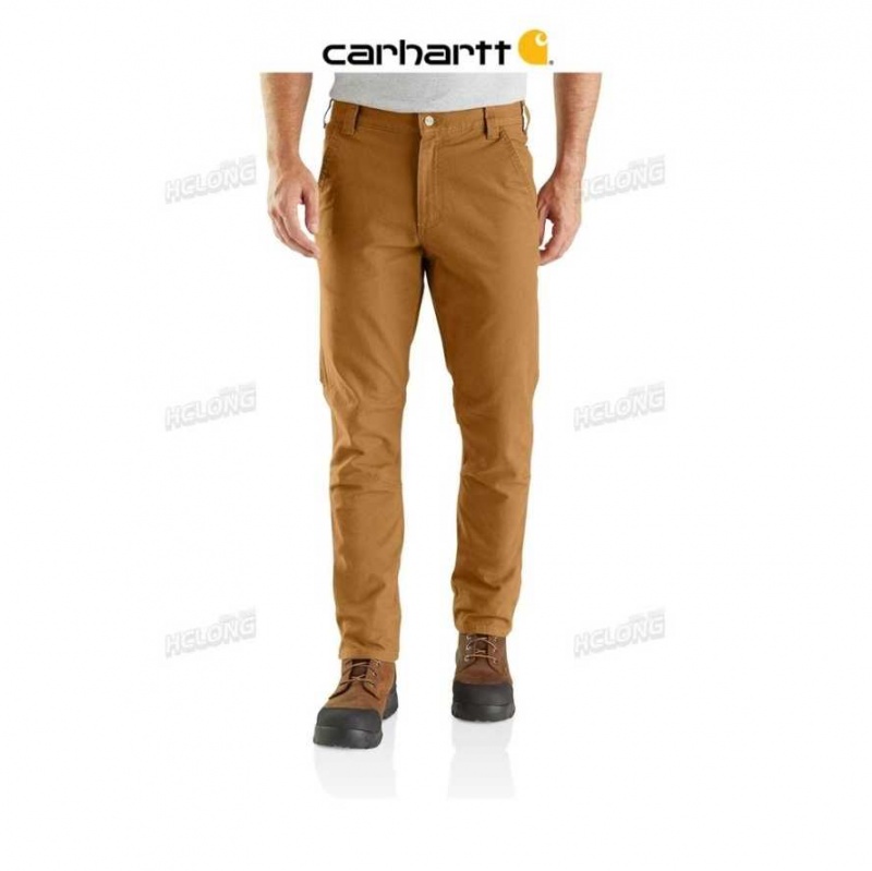 Marron Carhartt Rugged Flex Droit Fit Duck Dungaree - Danmark YDO-7265726