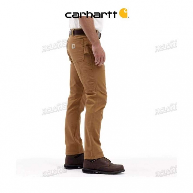 Marron Carhartt Rugged Flex Droit Fit Duck Dungaree - Danmark YDO-7265726