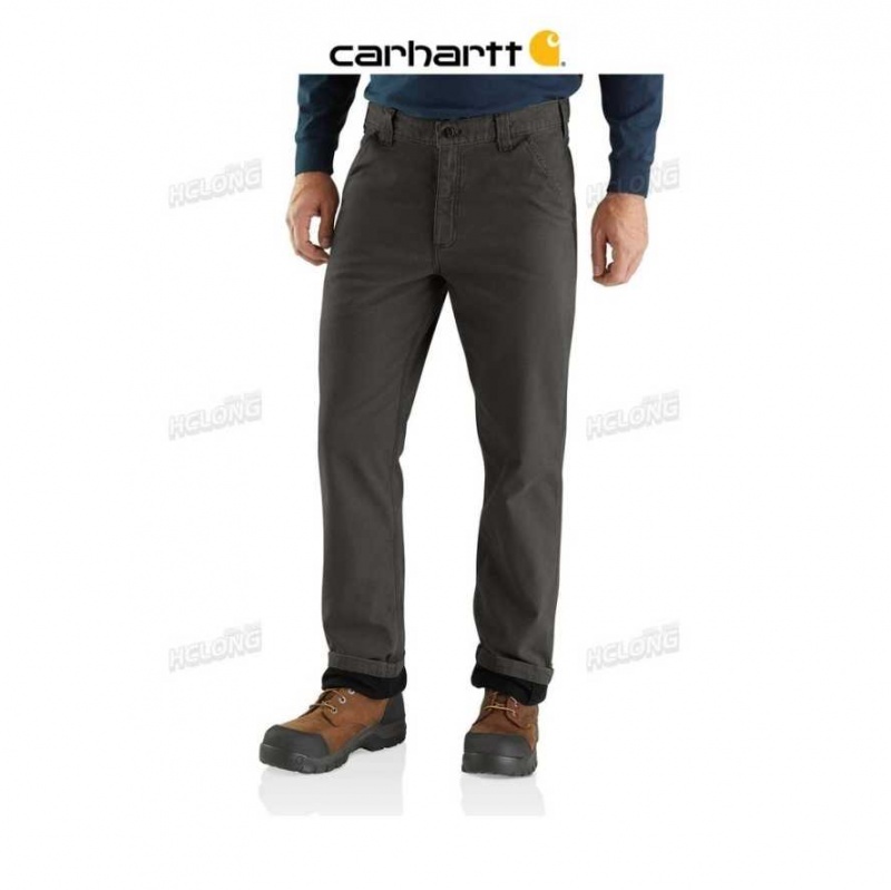 Peat Carhartt Rugged Flex Relaxed Fit Tela Flannel-Doublée Utility Travail Pant - Danmark JKZ-0633991