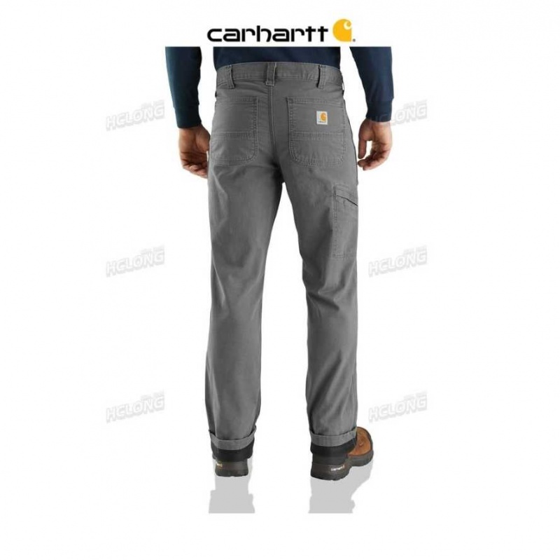 Gravel Carhartt Rugged Flex Relaxed Fit Tela Flannel-Doublée Utility Travail Pant - Danmark PNV-0276957