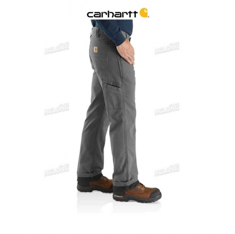 Gravel Carhartt Rugged Flex Relaxed Fit Tela Flannel-Doublée Utility Travail Pant - Danmark PNV-0276957