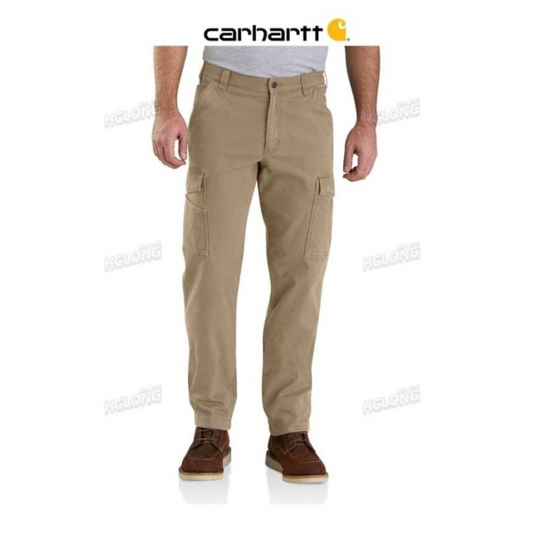 Kaki Foncé Carhartt Rugged Flex Relaxed Fit Tela Cargo Travail Pant Kaki - Danmark YAY-1844498