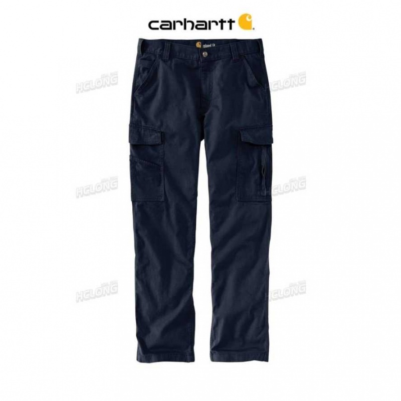 Bleu Marine Carhartt Rugged Flex Relaxed Fit Tela Cargo Travail Pant Bleu - Danmark DIH-2611055