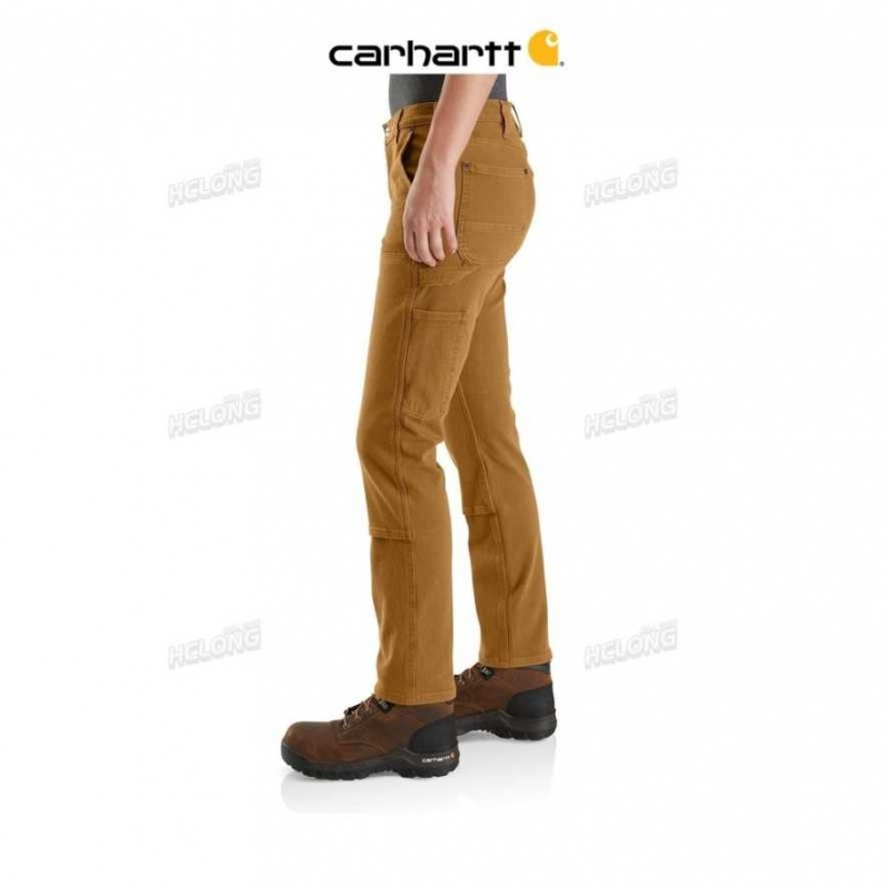 Marron Carhartt Rugged Flex Relaxed Fit Twill Double-Front Travail Pant - Danmark IRO-2735143