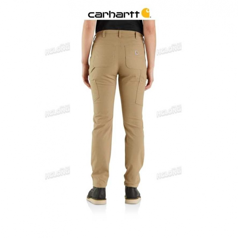 Kaki Foncé Carhartt Rugged Flex Relaxed Fit Tela Travail Pant Kaki - Danmark SPJ-9519255