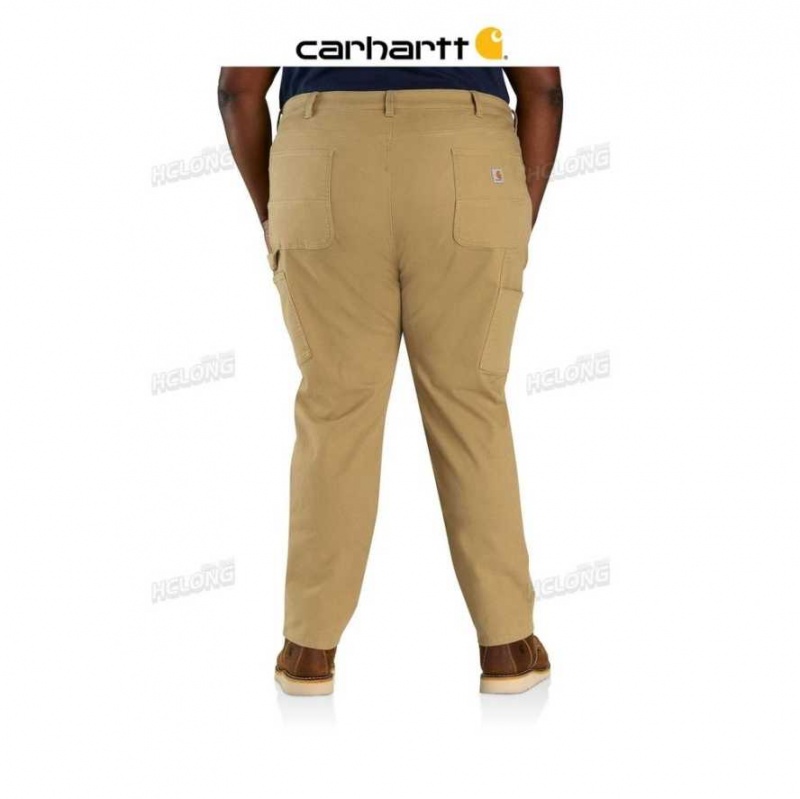 Kaki Foncé Carhartt Rugged Flex Relaxed Fit Tela Travail Pant Kaki - Danmark SPJ-9519255