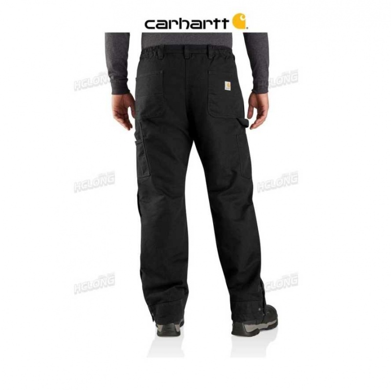 Noir Carhartt Loose Fit Washed Duck Insulated Pant - Danmark FJW-1847370