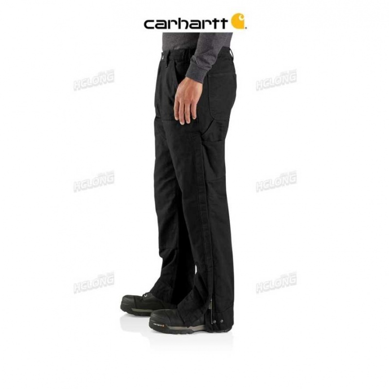 Noir Carhartt Loose Fit Washed Duck Insulated Pant - Danmark FJW-1847370