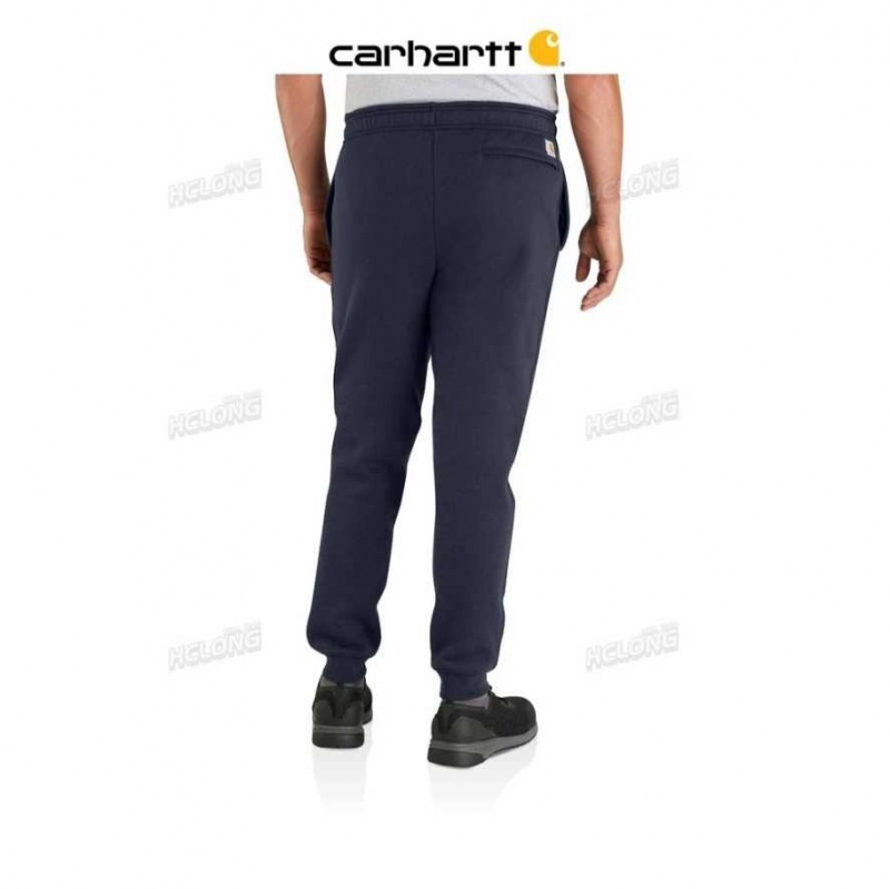 Bleu Marine Carhartt Relaxed Fit Midweight Tapered Logo Sweatpant Bleu - Danmark PBQ-6337939