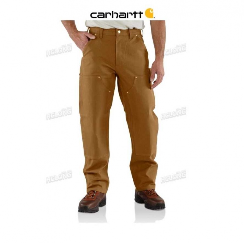 Marron Carhartt Loose Fit Firm Duck Double-Front Utility Travail Pant - Danmark XFS-0994864