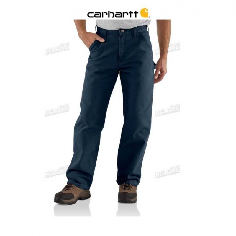 Midnight Carhartt Loose Fit Washed Duck Utility Travail Pant - Danmark VRH-1947674