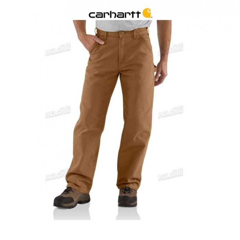 Marron Carhartt Loose Fit Washed Duck Utility Travail Pant - Danmark DXM-2278960