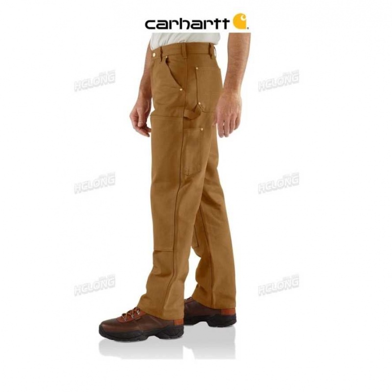 Marron Carhartt Loose Fit Firm Duck Double-Front Utility Travail Pant - Danmark XFS-0994864