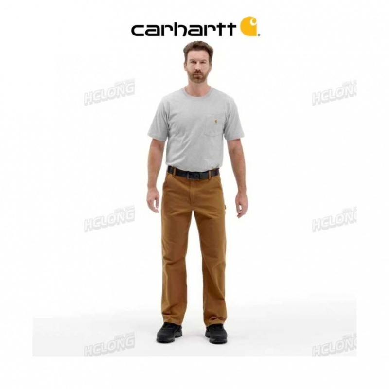 Marron Carhartt Loose Fit Washed Duck Utility Travail Pant - Danmark DXM-2278960