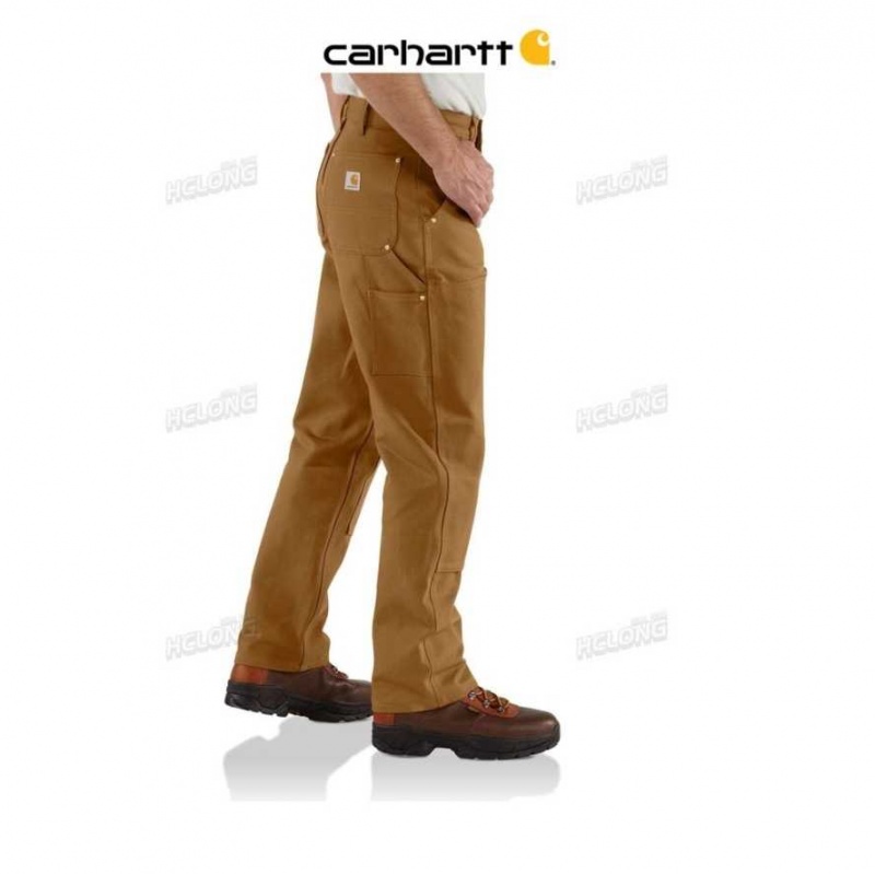 Marron Carhartt Loose Fit Firm Duck Double-Front Utility Travail Pant - Danmark XFS-0994864