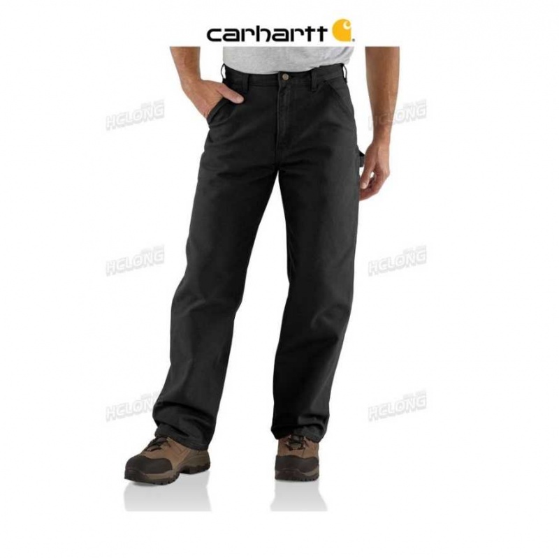 Noir Carhartt Loose Fit Washed Duck Utility Travail Pant - Danmark ONZ-1525802