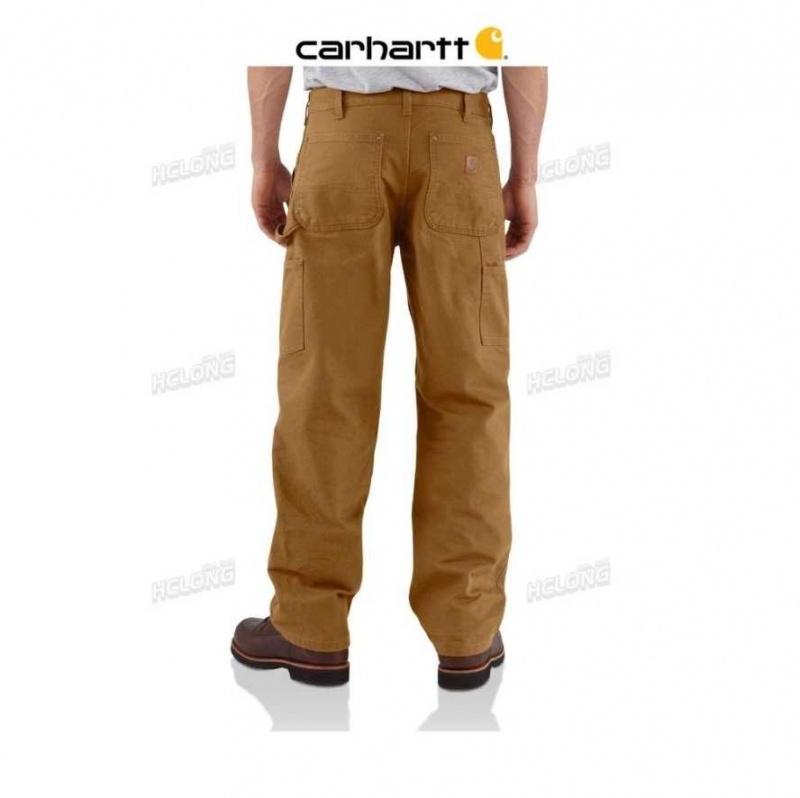 Marron Carhartt Loose Fit Washed Duck Double-Front Utility Travail Pant - Danmark TYI-9881293