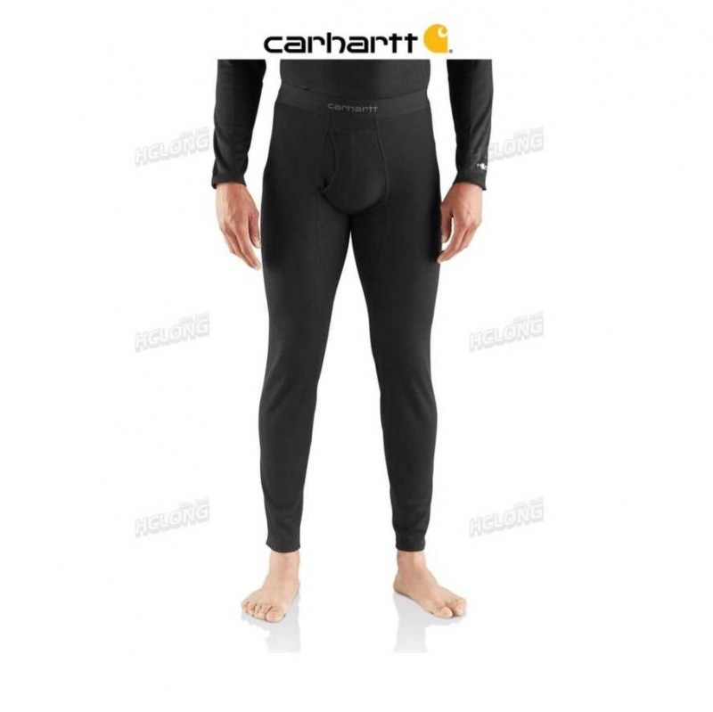 Noir Carhartt Base Force Midweight Classiche Bottom - Danmark IPI-7071326