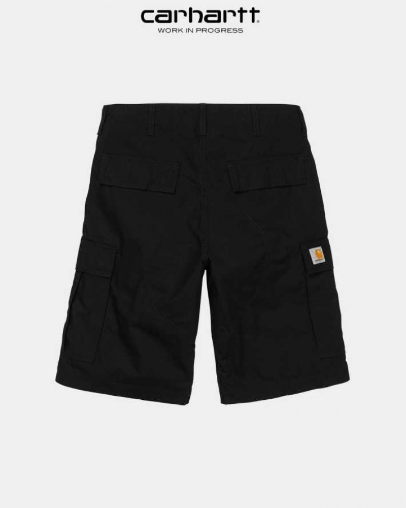 Noir Carhartt Wip Regular Cargo Corta - Danmark XAE-0243305