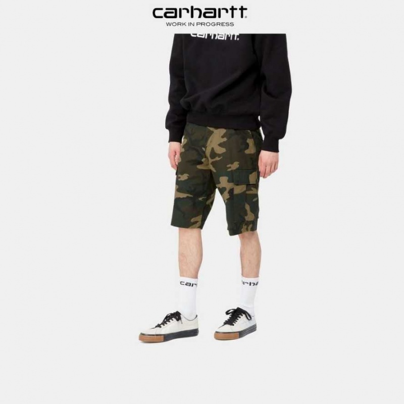 Camouflage Carhartt Wip Regular Cargo Corta - Danmark XFU-7118534