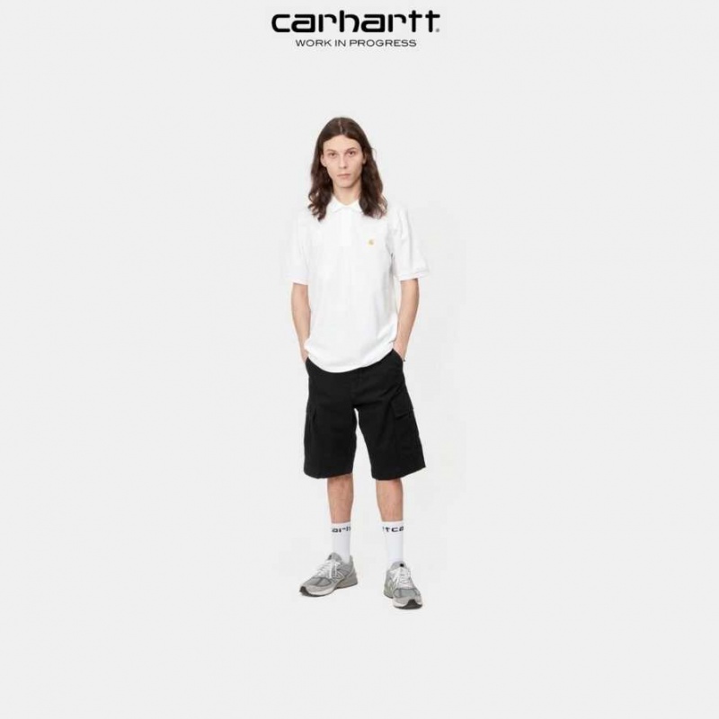 Noir Carhartt Wip Regular Cargo Corta - Danmark XAE-0243305