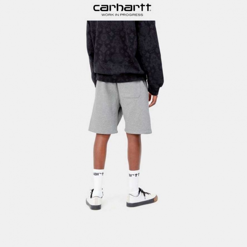 Grise Carhartt Wip Chase Sweat Corta - Danmark AGG-5300218