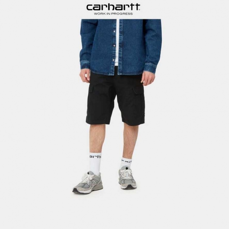 Noir Carhartt Wip Aviation Corta - Danmark IHV-2132399