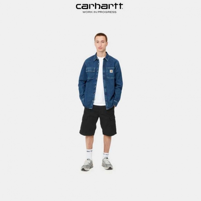 Noir Carhartt Wip Aviation Corta - Danmark IHV-2132399