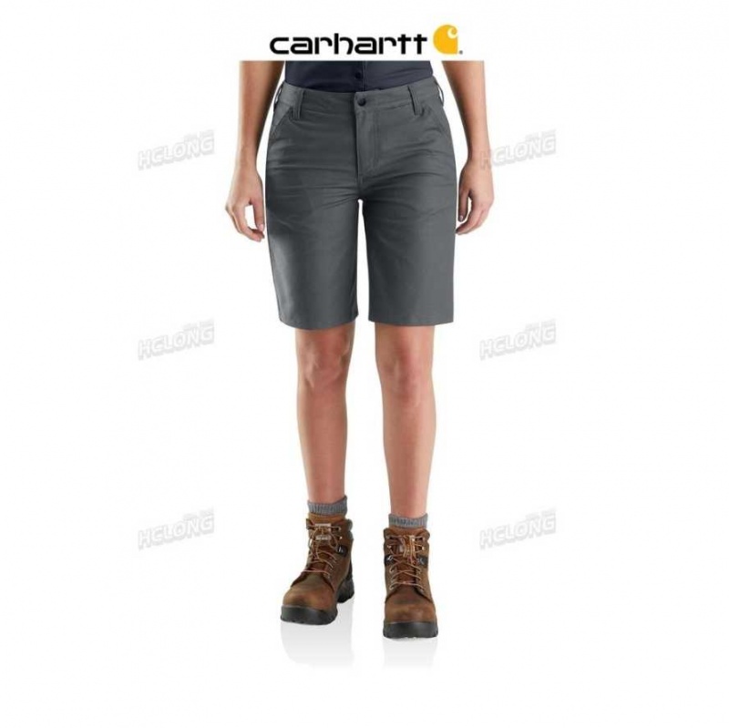 Shadow Carhartt Rugged Professional Series Rugged Flex Loose Fit Tela Travail Corta - Danmark YNB-1329037