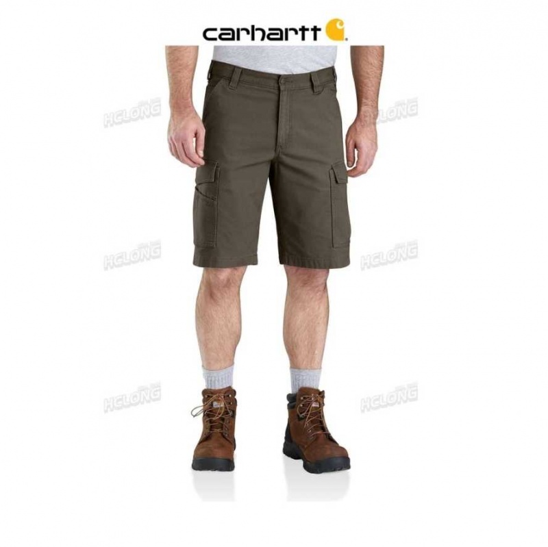 Kaki Foncé Carhartt Rugged Flex Relaxed Fit Tela Cargo Travail Corta Kaki - Danmark CWY-4050671