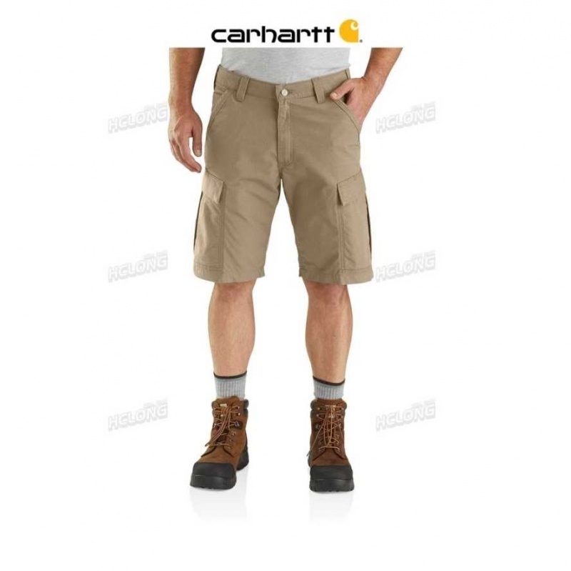 Kaki Foncé Carhartt Force Relaxed Fit Ripstop Cargo Travail Corta Kaki - Danmark RKR-8028504