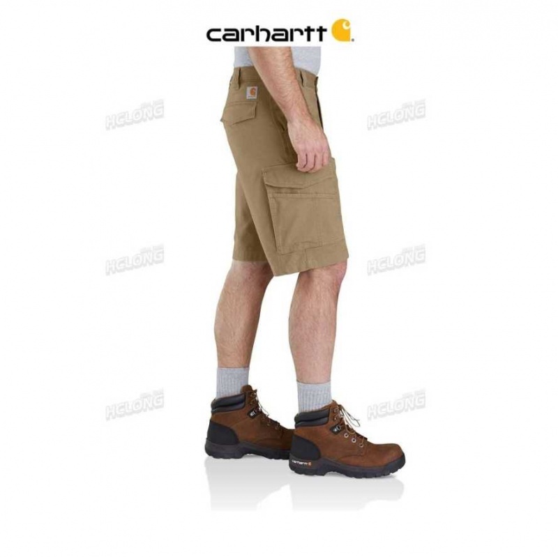 Kaki Foncé Carhartt Rugged Flex Relaxed Fit Tela Cargo Travail Corta Kaki - Danmark GOP-4166013