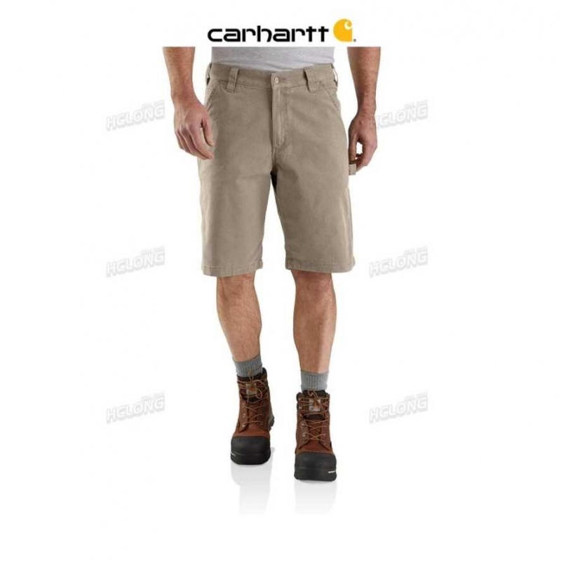 Tan Carhartt Rugged Flex Relaxed Fit Tela Utility Travail Corta - Danmark THL-2142186