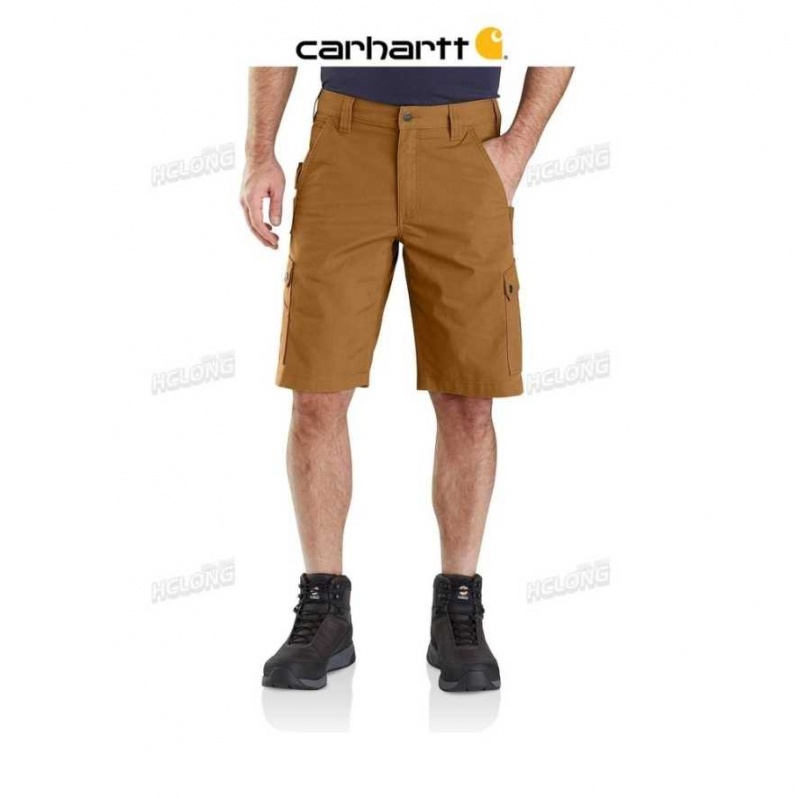 Marron Carhartt Rugged Flex Relaxed Fit Ripstop Cargo Travail Corta - Danmark KFQ-0645900