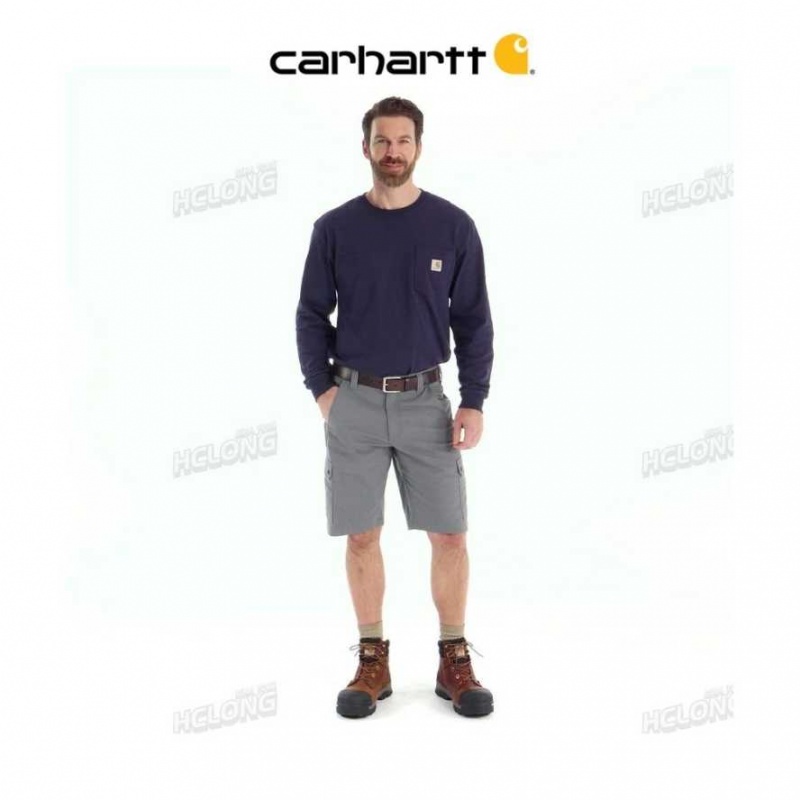 Steel Carhartt Rugged Flex Relaxed Fit Ripstop Cargo Travail Corta - Danmark ZVC-3088217