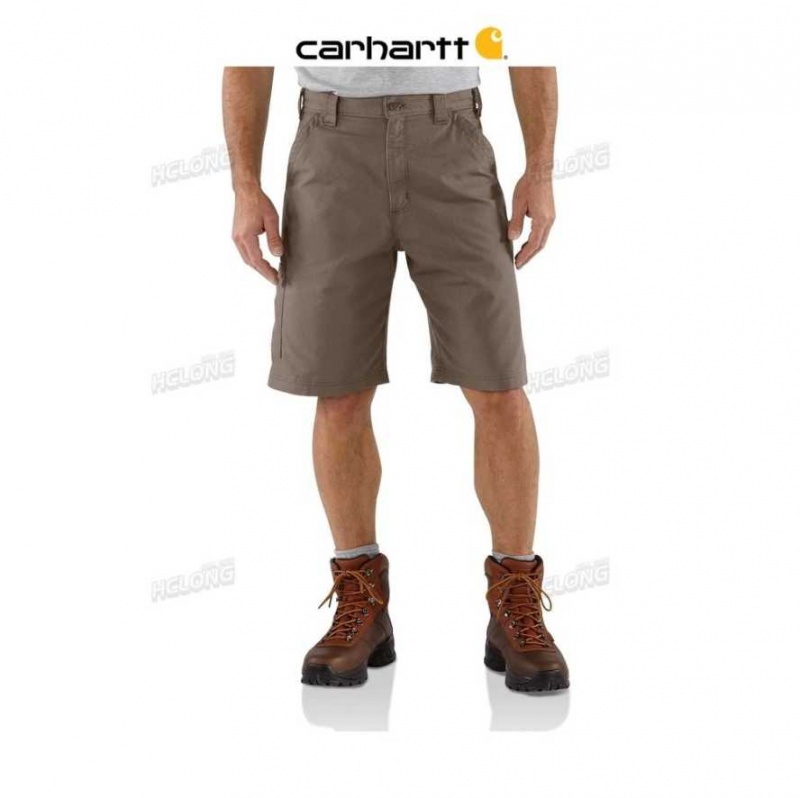 Marron Clair Carhartt Loose Fit Tela Utility Travail Corta Marron - Danmark MKD-6082602