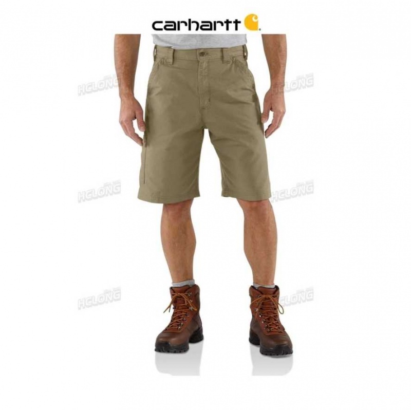 Kaki Foncé Carhartt Loose Fit Tela Utility Travail Corta Kaki - Danmark UGY-5974692