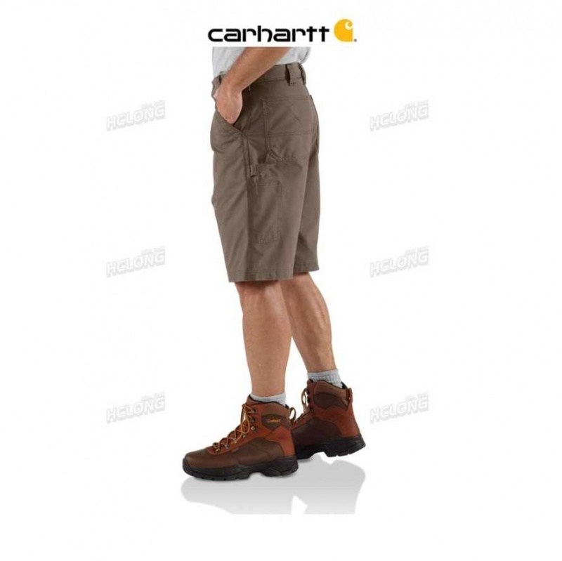 Marron Clair Carhartt Loose Fit Tela Utility Travail Corta Marron - Danmark MKD-6082602