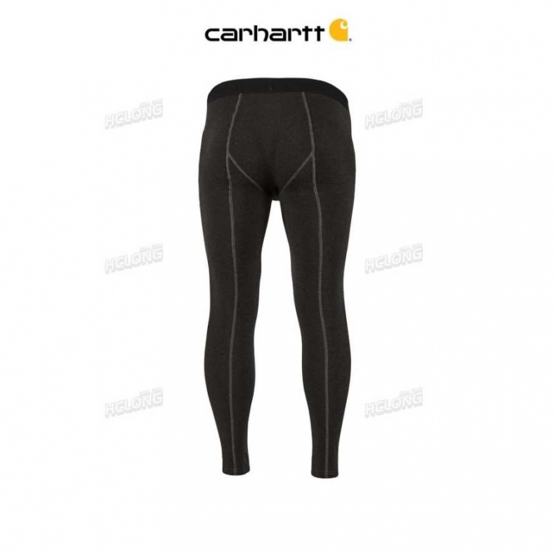 Noir Carhartt Force Heavyweight Synthétique Laine-Blend Fleece Base Layer Pant - Danmark WBD-5963311