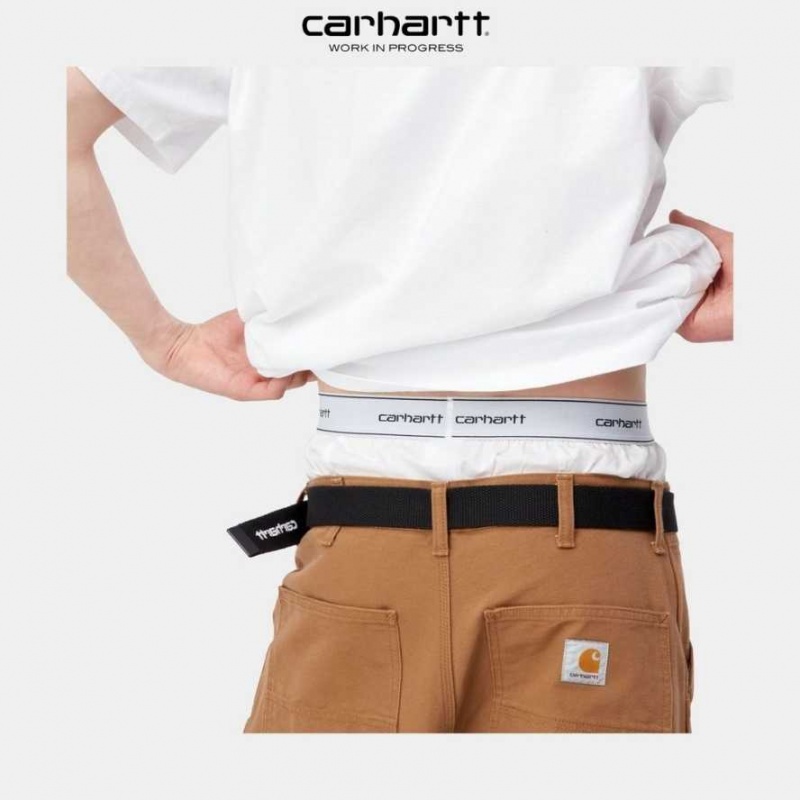 Blanche Carhartt Wip Coton Script Boxers - Danmark ROD-1863882