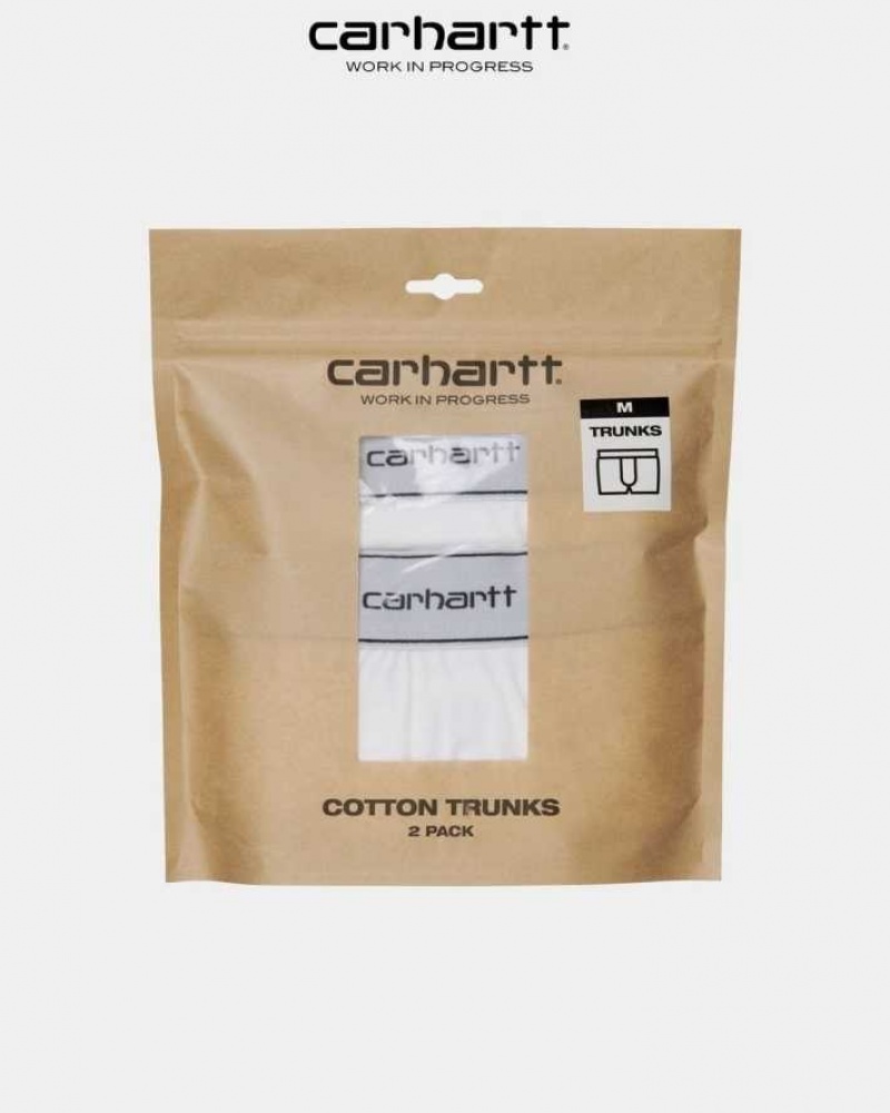 Blanche Carhartt Wip Coton Trunks (2 Pack) - Danmark TFZ-6056016