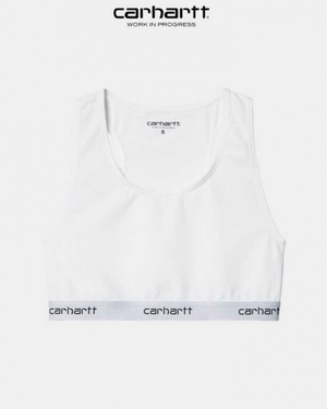 Blanche Carhartt Wip Script Racer Tank - Danmark FIK-3246654