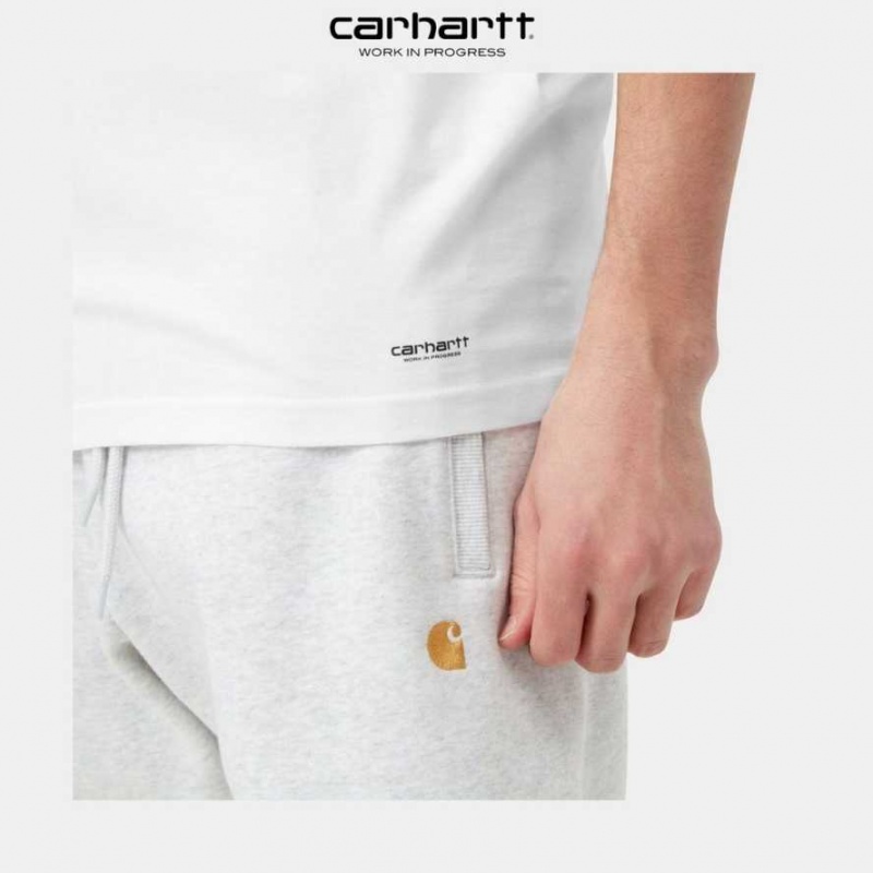 Blanche Carhartt Wip Standard Crew Neck T-Shirt (2 Pack) - Danmark KKF-2892916