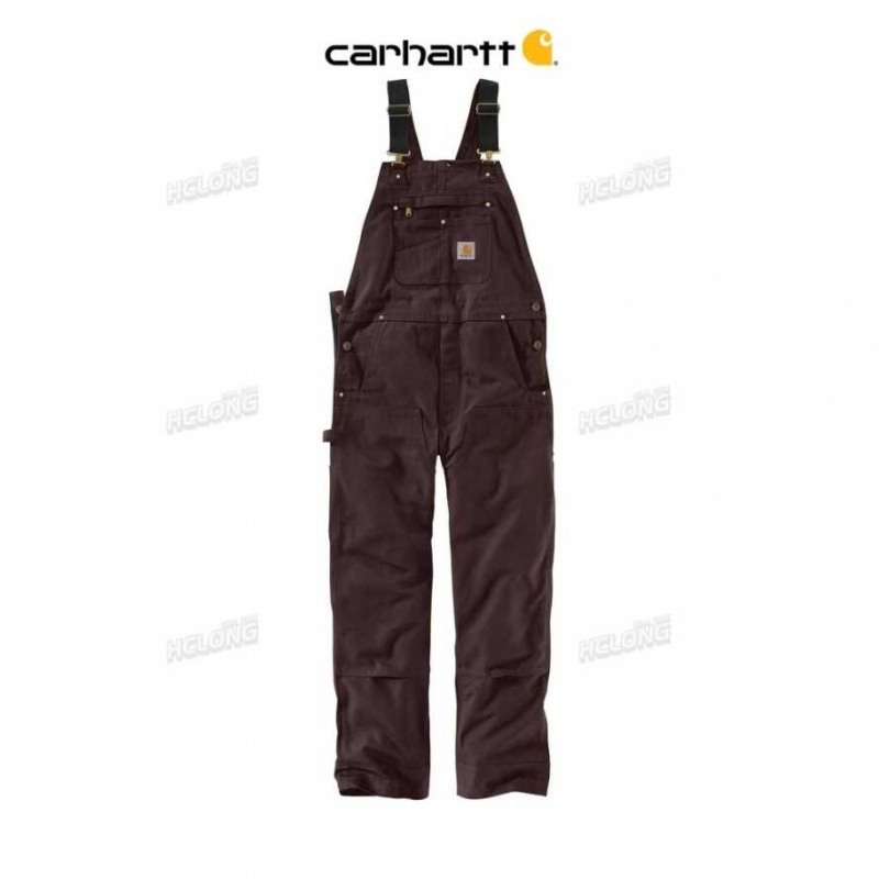 Marron Foncé Carhartt Relaxed Fit Duck Bib Overall Marron - Danmark WOU-4225589