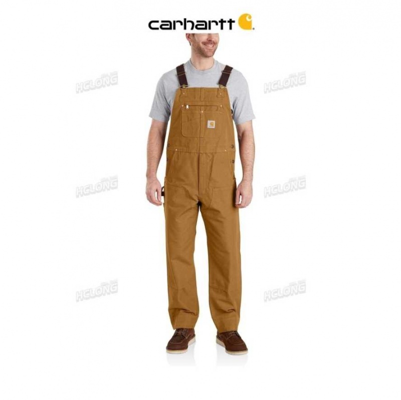 Marron Carhartt Relaxed Fit Duck Bib Overall - Danmark ZAG-0145096